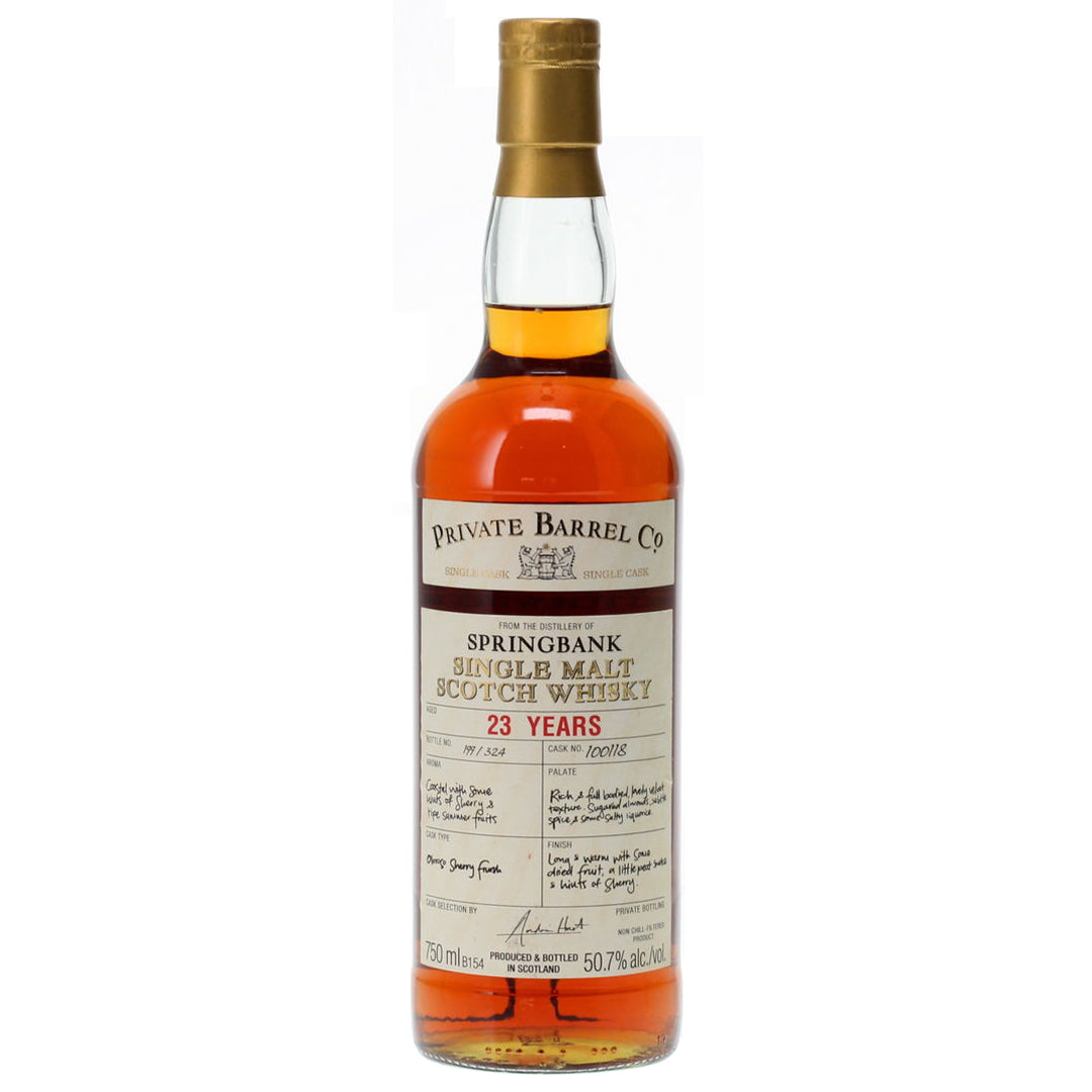 Springbank 23 Year Old Private Barrel Scotch Whisky | Buy Online ...